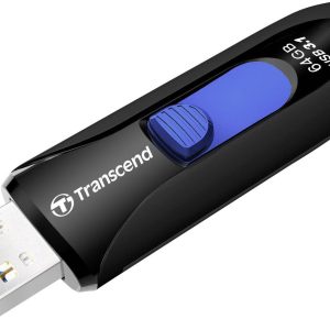 Transcend JetFlash® 790 USB-stick 64 GB Zwart, Blauw TS64GJF790K USB-A 3.1 Gen 1