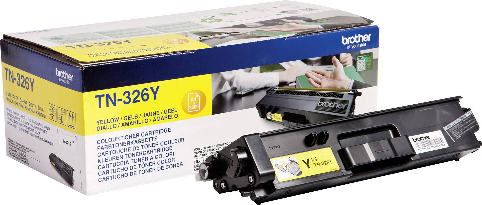 Brother Toner TN-326Y Origineel Geel 3500 bladzijden TN326Y