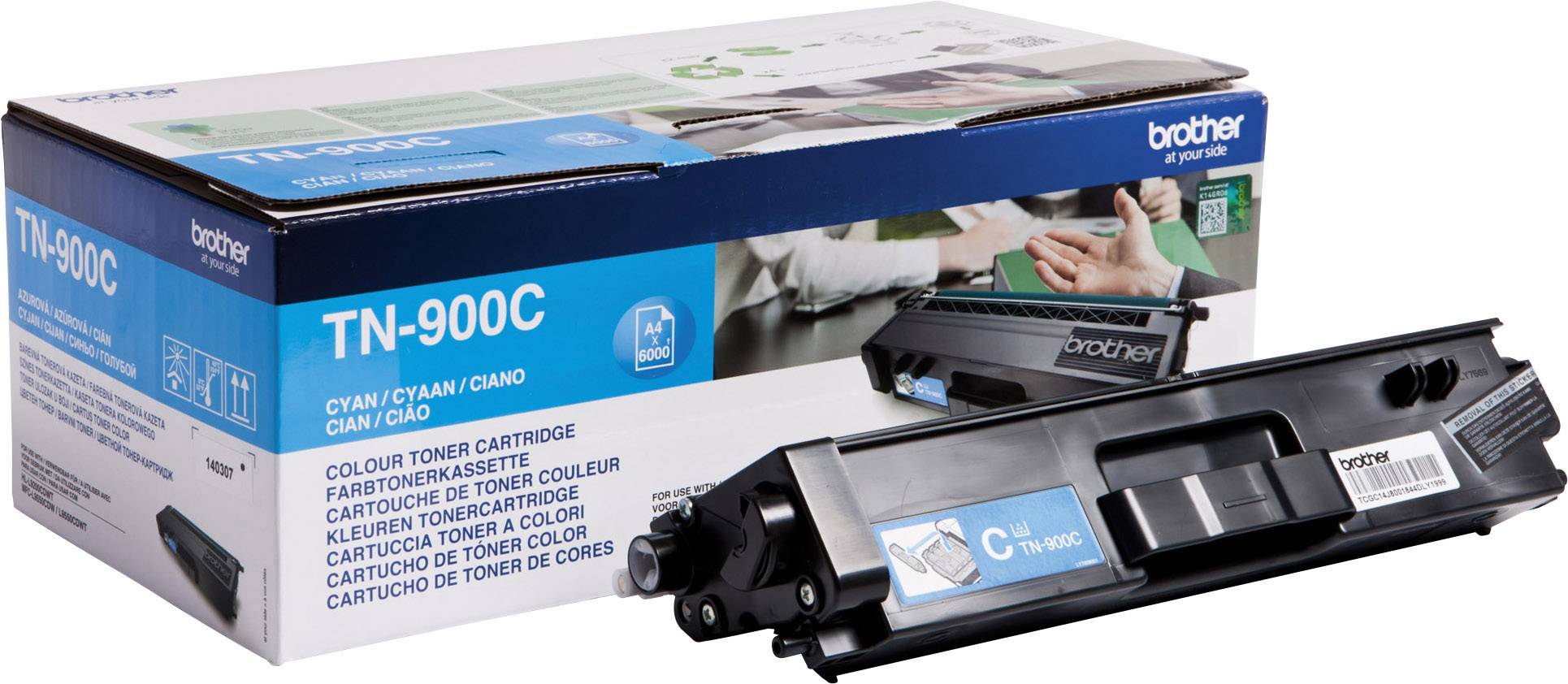 Brother Toner TN-900C Origineel Cyaan 6000 bladzijden TN-900 C
