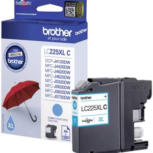 Brother Inktcartridge LC-225XLC Origineel Cyaan LC-225 XL C Brother Inktcartridge LC-225XLC Origineel Cyaan LC-225 XL C