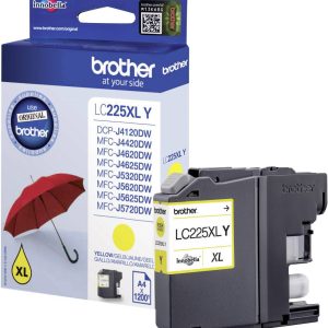 Brother Inktcartridge LC-225XLY Origineel Geel LC-225 XL Y Brother Inktcartridge LC-225XLY Origineel Geel LC-225 XL Y