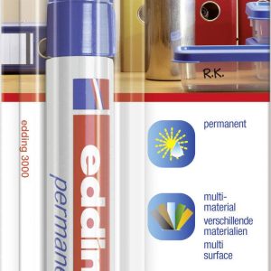 Edding 3000 4-3000003 Permanent marker Blauw Watervast: Ja Edding 3000 4-3000003 Permanent marker Blauw Watervast: Ja