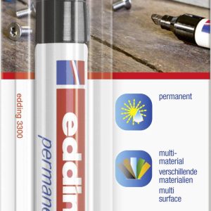 Edding 3300 4-3300001 Permanent marker Zwart Watervast: Ja Edding 3300 4-3300001 Permanent marker Zwart Watervast: Ja