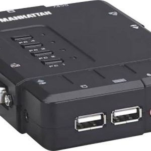 Manhattan KVM-Umschalter 4 poorten KVM-switch VGA USB 1600 x 900 Pixel
