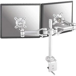 Neomounts FPMA-D1030D Monitor-tafelbeugel Aantal monteerbare displays: 2 Display(s) 25,4 cm (10″) – 61 cm (24″) Zilver I