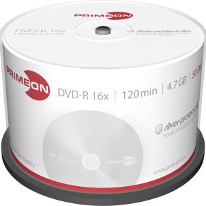 Primeon 2761204 DVD-R disc 4.7 GB 50 stuk(s) Spindel Mat zilver oppervlak Primeon 2761204 DVD-R disc 4.7 GB 50 stuk(s) Spindel Mat zilver oppervlak