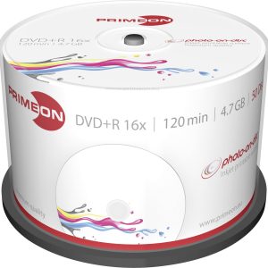 Primeon 2761226 DVD+R disc 4.7 GB 50 stuk(s) Spindel Bedrukbaar Primeon 2761226 DVD+R disc 4.7 GB 50 stuk(s) Spindel Bedrukbaar