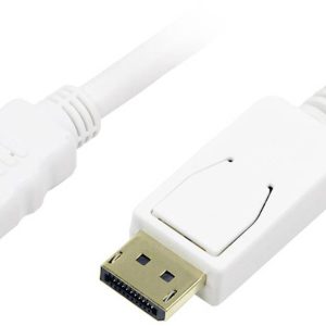 LogiLink CV0055 DisplayPort-kabel DisplayPort / HDMI Adapterkabel DisplayPort-stekker, HDMI-A-stekker 2.00 m Wit Verguld LogiLink CV0055 DisplayPort-kabel DisplayPort / HDMI Adapterkabel DisplayPort-stekker, HDMI-A-stekker 2.00 m Wit Verguld