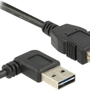 Delock 83551 USB-kabel USB 2.0 USB-A stekker, USB-A bus 1.00 m Zwart Stekker past op beide manieren, Vergulde steekconta Delock 83551 USB-kabel USB 2.0 USB-A stekker, USB-A bus 1.00 m Zwart Stekker past op beide manieren, Vergulde steekconta
