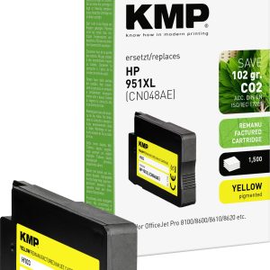 KMP Inktcartridge vervangt HP 951XL, CN048AE Compatibel Geel H103 1723,4009 KMP Inktcartridge vervangt HP 951XL, CN048AE Compatibel Geel H103 1723,4009