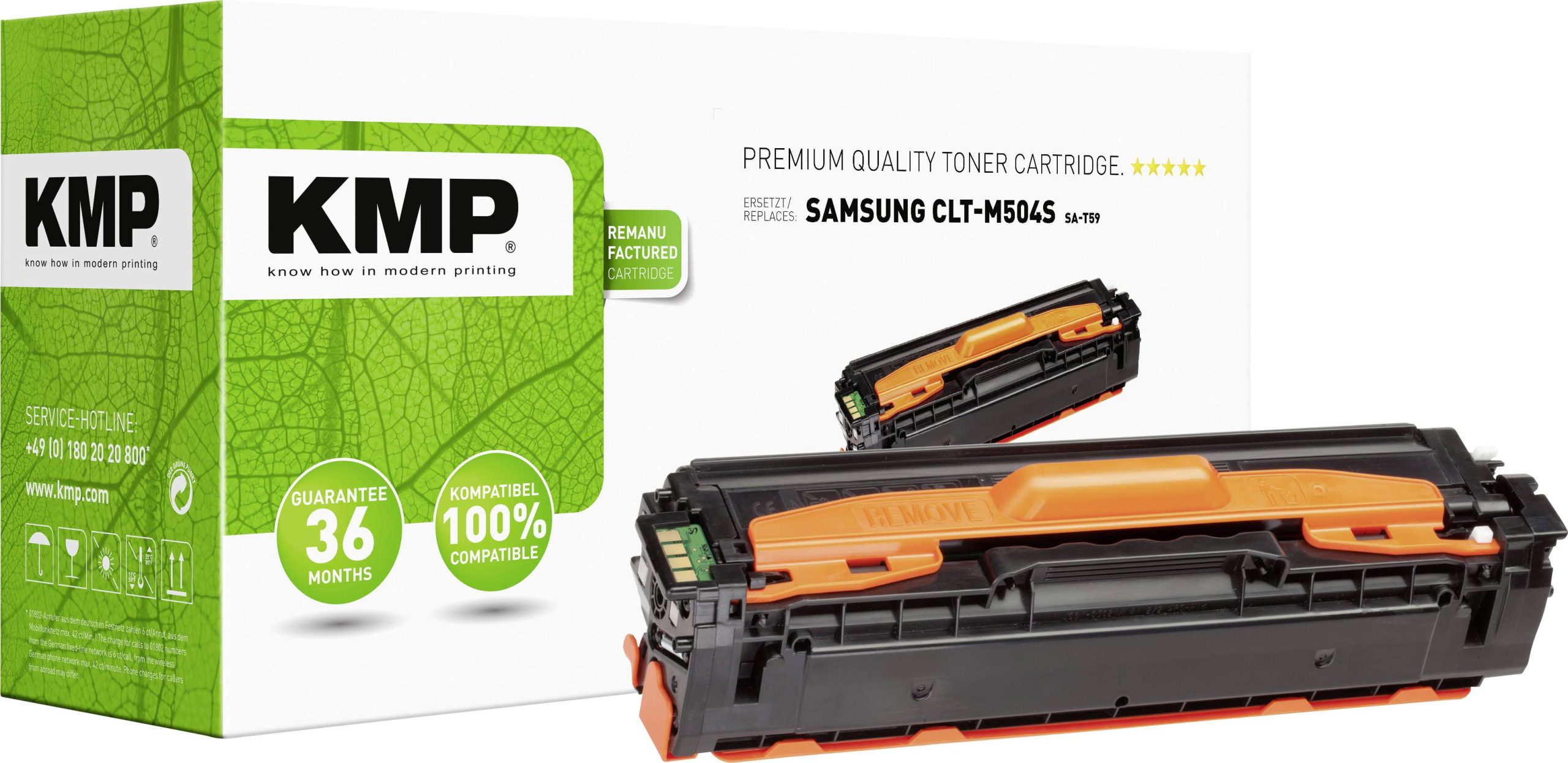 KMP Toner vervangt Samsung CLT-M504S Compatibel Magenta 1800 bladzijden SA-T59 3511,0006