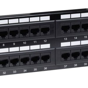 Intellinet 513579 48 poorten Netwerkpatchpaneel 483 mm (19″) CAT 3, CAT 4, CAT 5, CAT 5e 2 HE Zwart Niet ingericht Intellinet 513579 48 poorten Netwerkpatchpaneel 483 mm (19″) CAT 3, CAT 4, CAT 5, CAT 5e 2 HE Zwart Niet ingericht