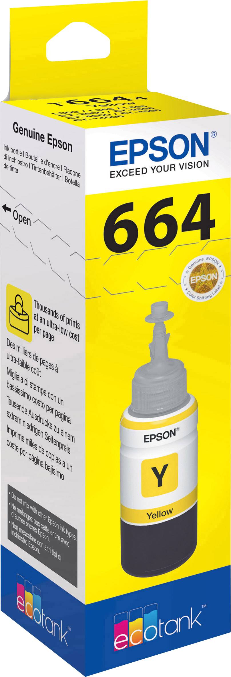 Epson 664 Navulinkt Geel, geel