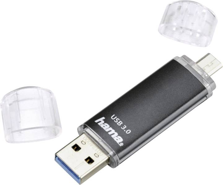 Hama USB-stick smartphone/tablet Zwart 64 GB USB-A 3.2 Gen 1, Micro-USB 2.0