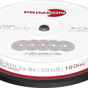Primeon 2761311 Blu-ray BD-R DL disc 50 GB 10 stuk(s) Spindel Antikras-coating Primeon 2761311 Blu-ray BD-R DL disc 50 GB 10 stuk(s) Spindel Antikras-coating