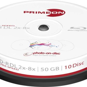 Primeon 2761312 Blu-ray BD-R DL disc 50 GB 10 stuk(s) Spindel Bedrukbaar Primeon 2761312 Blu-ray BD-R DL disc 50 GB 10 stuk(s) Spindel Bedrukbaar