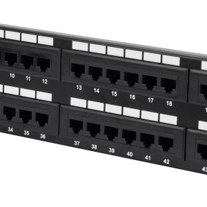Digitus DN-91648U 48 poorten Netwerkpatchpaneel 483 mm (19″) CAT 6 2 HE Meerdere kleuren Niet ingericht Digitus DN-91648U 48 poorten Netwerkpatchpaneel 483 mm (19″) CAT 6 2 HE Meerdere kleuren Niet ingericht