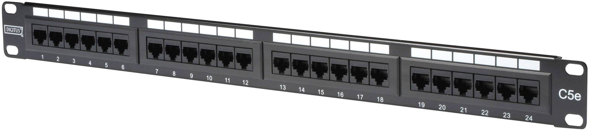Digitus DN-91524U 24 poorten Netwerkpatchpaneel 483 mm (19") CAT 5e 1 HE Meerdere kleuren Niet ingericht