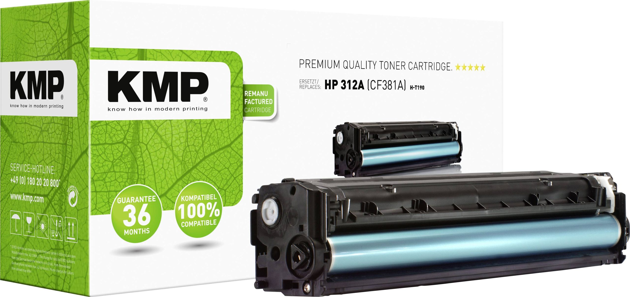 KMP Toner vervangt HP 312A, CF381A Compatibel Cyaan 2700 bladzijden H-T190 2528,0003
