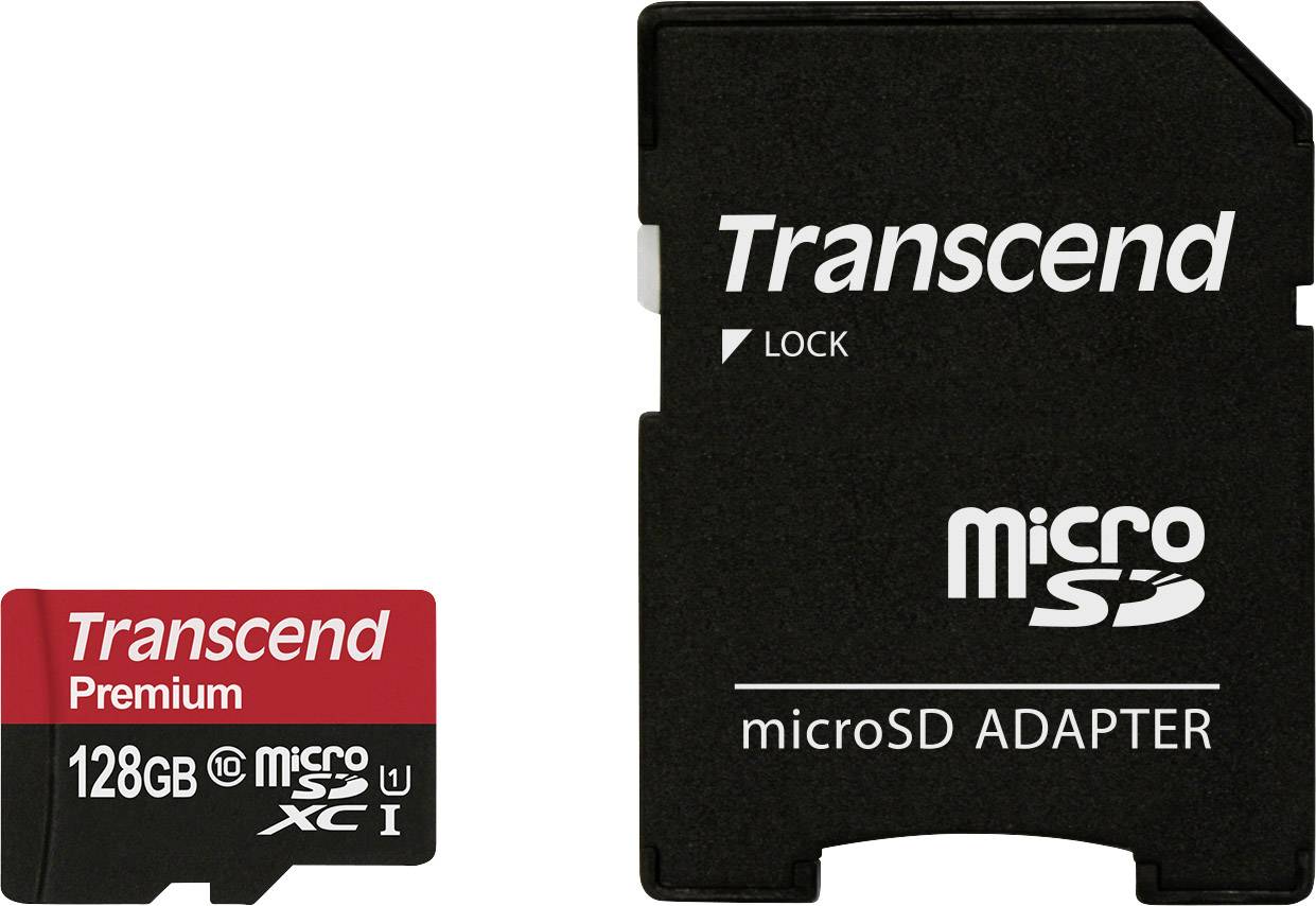 Transcend Premium microSDXC-kaart Industrial 128 GB Class 10, UHS-I Incl. SD-adapter