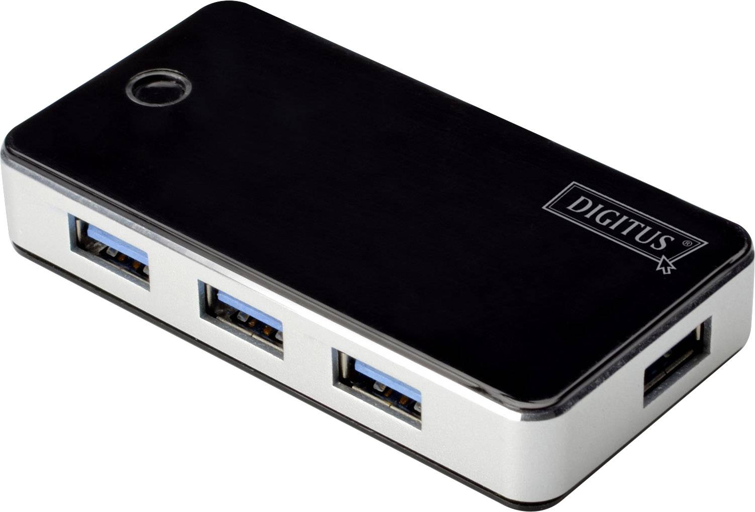 Digitus DA-70231 DA-70231 USB-hub 4 poorten USB-A USB 3.0 5 GBit/s Zwart, Zilver