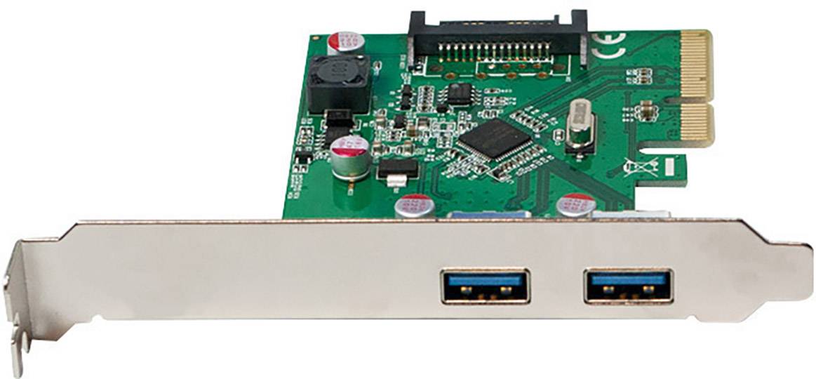 LogiLink PC0080 2 poorten USB 3.2 Gen 2-controllerkaart USB-A PCIe