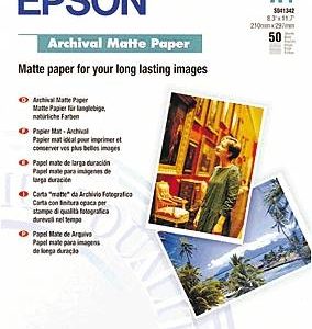 Epson Archival Matte Paper C13S041342 Fotopapier DIN A4 192 g/m² 50 vellen Mat Epson Archival Matte Paper C13S041342 Fotopapier DIN A4 192 g/m² 50 vellen Mat