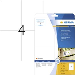 Herma 10909 Etiketten 105 x 148 mm Papier Wit 100 stuk(s) Permanent hechtend Zelfklevende etiketten Inkt, Laser, Kopie 2 Herma 10909 Etiketten 105 x 148 mm Papier Wit 100 stuk(s) Permanent hechtend Zelfklevende etiketten Inkt, Laser, Kopie 2
