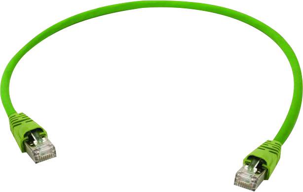 Telegärtner 100008837 RJ45 Netwerkkabel, patchkabel CAT 6 S/FTP 7.50 m Geel, Groen 1 stuk(s)