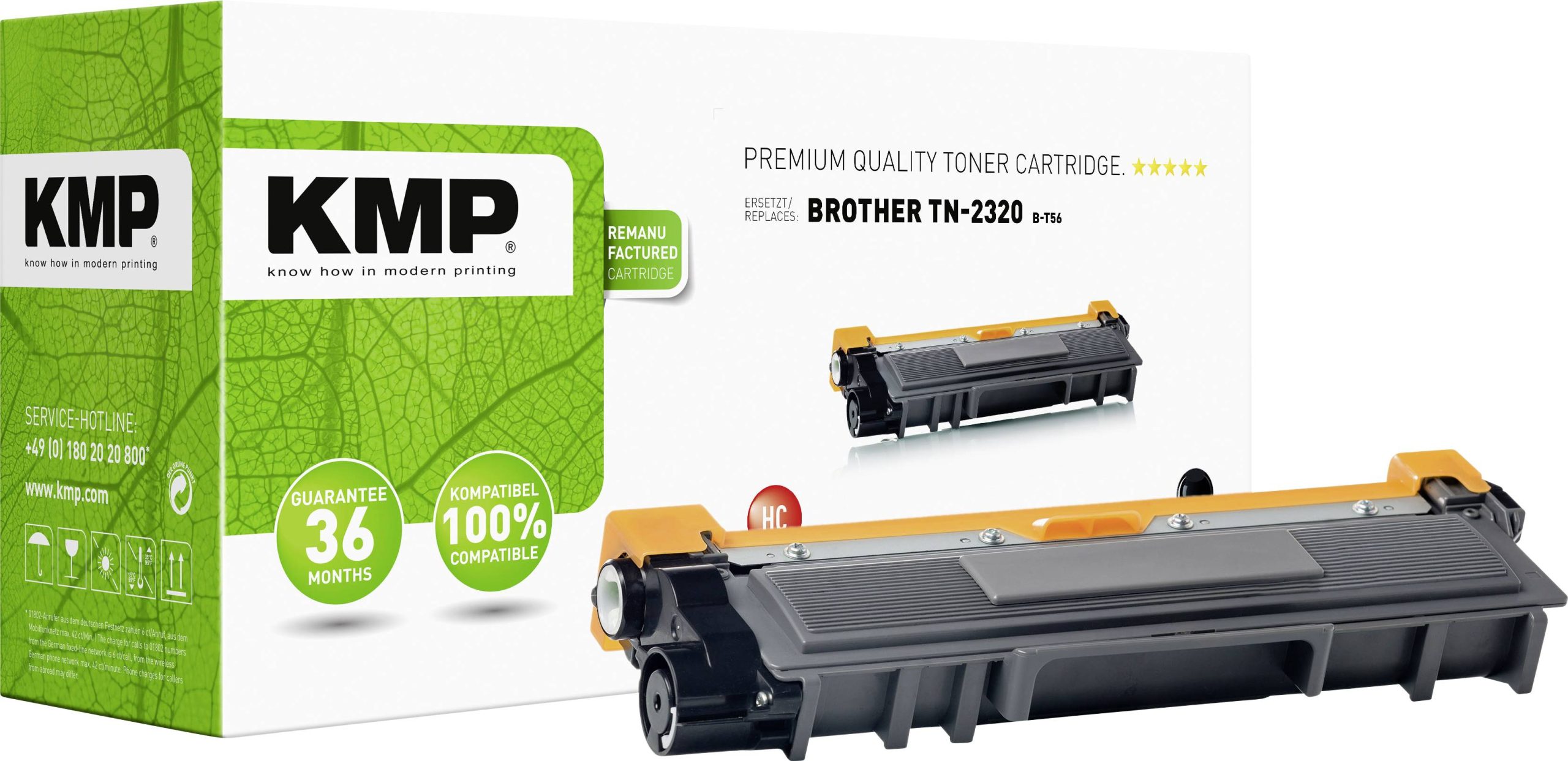 KMP Toner vervangt Brother TN-2310, TN-2320, TN2310, TN2320 Compatibel Zwart 2600 bladzijden B-T56 1261,3000