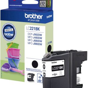 Brother Inktcartridge LC-221BK Origineel Zwart LC-221 BK Brother Inktcartridge LC-221BK Origineel Zwart LC-221 BK
