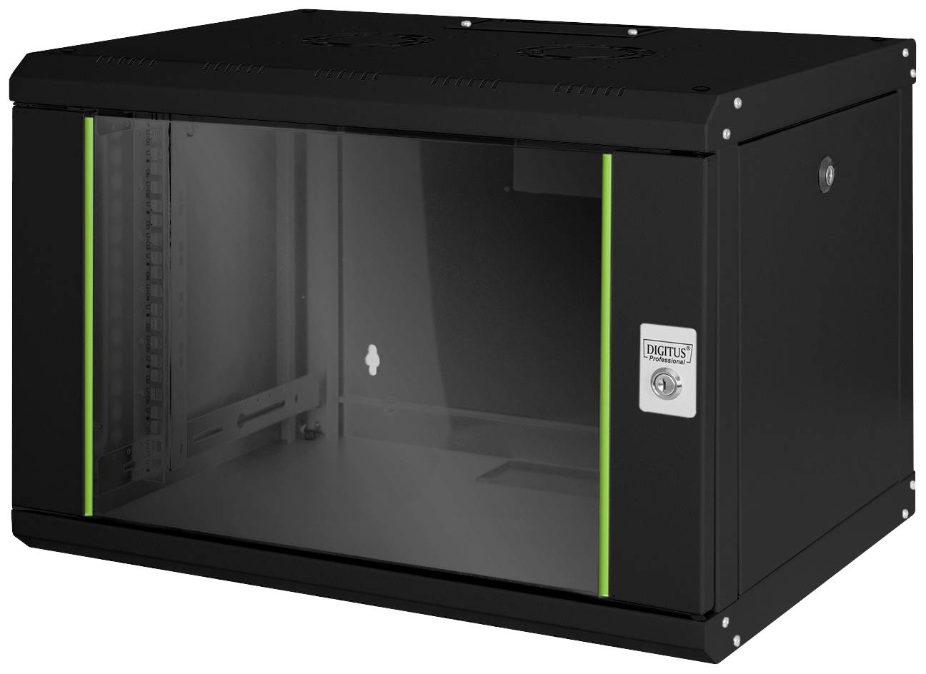Digitus DN-19 07-U-SW 19inch-wandkast (b x h x d) 600 x 420 x 450 mm 7 HE Zwart (RAL 9005)