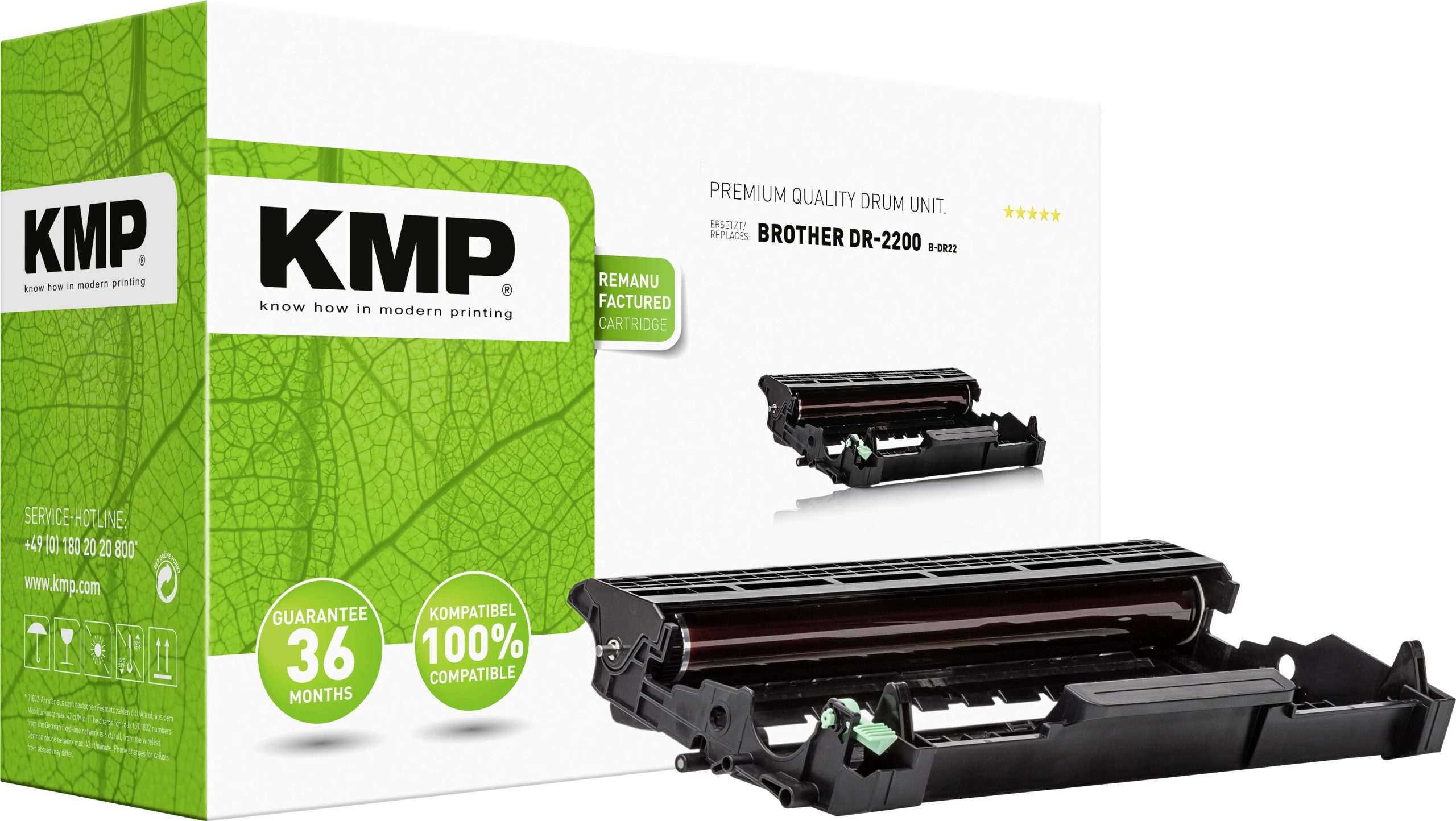 KMP Drum vervangt Brother DR-2200, DR2200 Compatibel Kleur 12000 bladzijden B-DR22 1257,7000