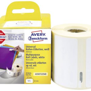 Avery-Zweckform Rol met etiketten Compatibel vervangt DYMO, Seiko 11354, S0722540 57 x 32 mm Papier Wit 500 stuk(s) Weer Avery-Zweckform Rol met etiketten Compatibel vervangt DYMO, Seiko 11354, S0722540 57 x 32 mm Papier Wit 500 stuk(s) Weer