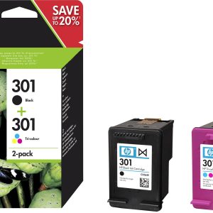 HP 301 Inktcartridge Combipack Origineel Zwart, Cyaan, Magenta, Geel N9J72AE Inkt