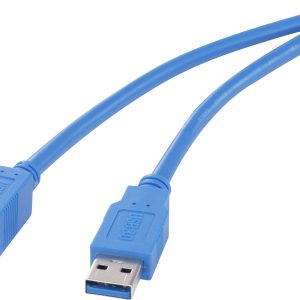 Renkforce RF-4260504 USB-kabel USB 3.2 Gen1 USB-A stekker, USB-B stekker 1.80 m Blauw Vergulde steekcontacten