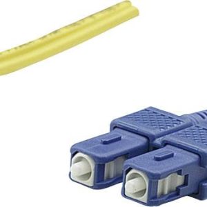 Intellinet 470605 Glasvezel Optische vezel Aansluitkabel 1.00 m Geel [1x SC-stekker – 1x SC-stekker] 9/125 µ Singlemode