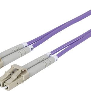 Intellinet 750882 Glasvezel Optische vezel Aansluitkabel 2.00 m Lila, Violet [1x LC-stekker – 1x LC-stekker] 50/125 µ Mu