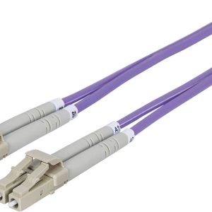 Intellinet 750899 Glasvezel Optische vezel Aansluitkabel 5.00 m Lila, Violet [1x LC-stekker – 1x LC-stekker] 50/125 µ Mu