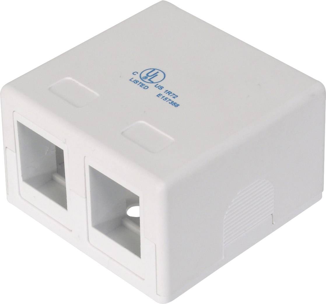 Digitus AT-AG 302A-WH 2 poorten Consolidation Point Zonder connectoren Meerdere kleuren