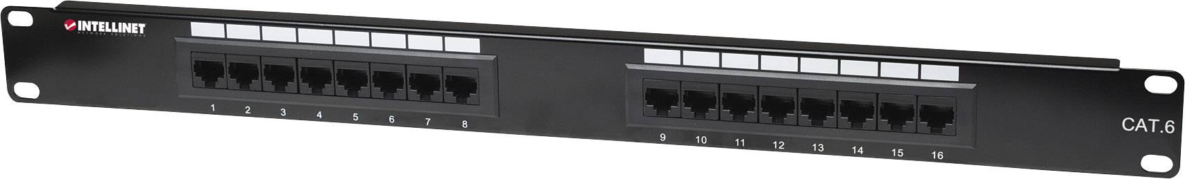 Intellinet 519526 16 poorten Netwerkpatchpaneel 483 mm (19") CAT 6 1 HE Ingericht