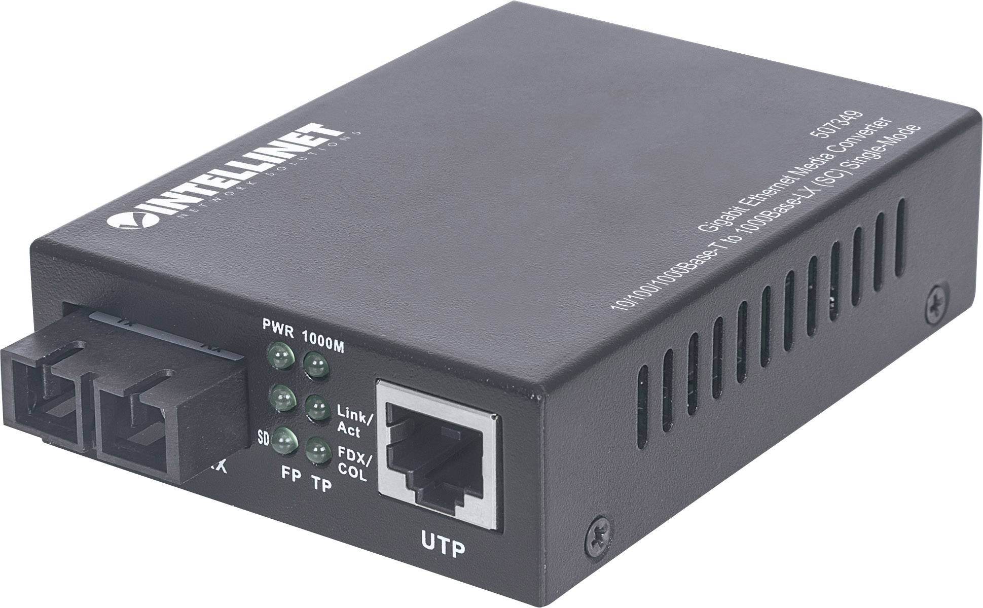 Intellinet 507349 Netwerk mediaconverter SC Duplex 1 GBit/s