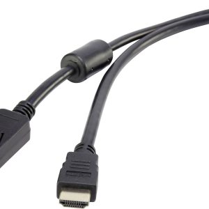 Renkforce RF-4382730 DisplayPort-kabel DisplayPort / HDMI Adapterkabel DisplayPort-stekker, HDMI-A-stekker 5.00 m Zwart