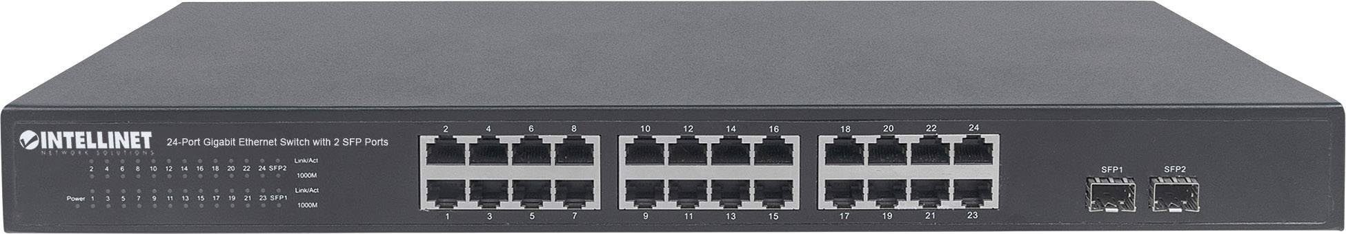 Intellinet 561044 561044 Netwerk switch 24 + 2 poorten 1 GBit/s