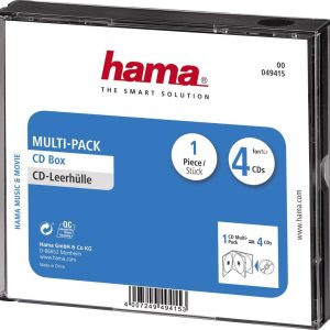 Hama 00049415 CD-hoes 4 CD’s/DVD’s/Blu-rays Zwart Polystereen 1 stuk(s) Hama 00049415 CD-hoes 4 CD’s/DVD’s/Blu-rays Zwart Polystereen 1 stuk(s)