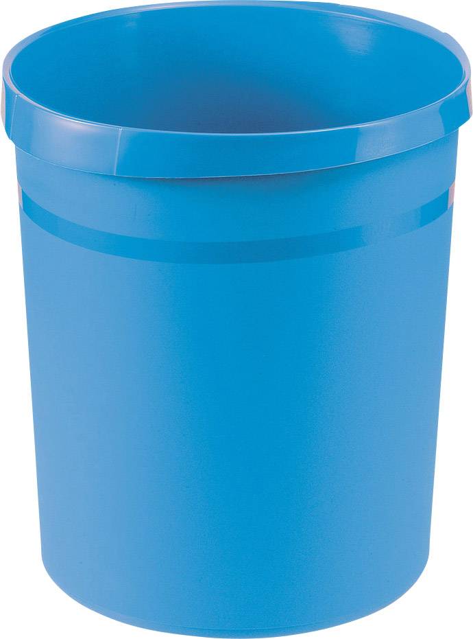 HAN GRIP 18190-54 Prullenbak 18 l (Ø x h) 31.2 cm x 35 cm Polypropyleen Lichtblauw 1 stuk(s)