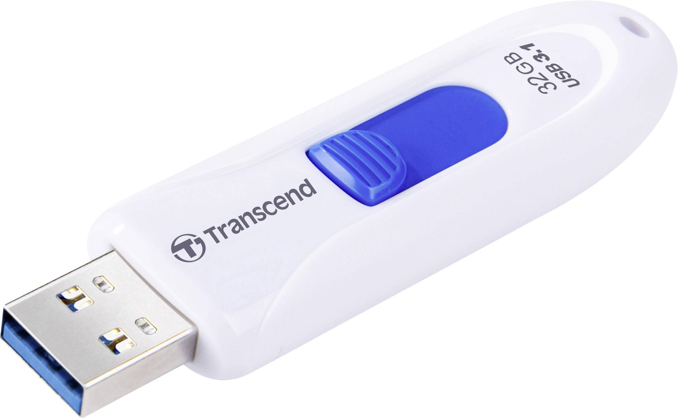 Transcend JetFlash® 790 USB-stick 32 GB Wit, Blauw TS32GJF790W USB-C 3.1 Gen 1