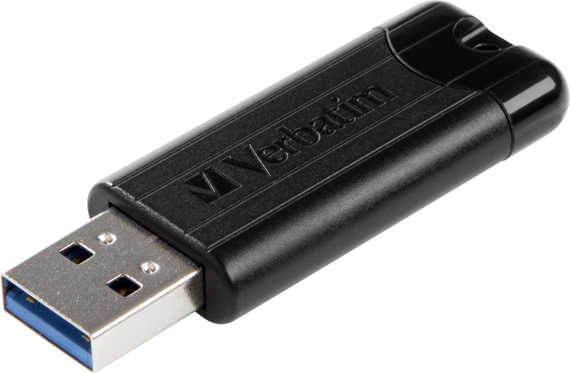 Verbatim Pin Stripe 3.0 USB-stick 64 GB Zwart 49318 USB-A 3.2 Gen 1