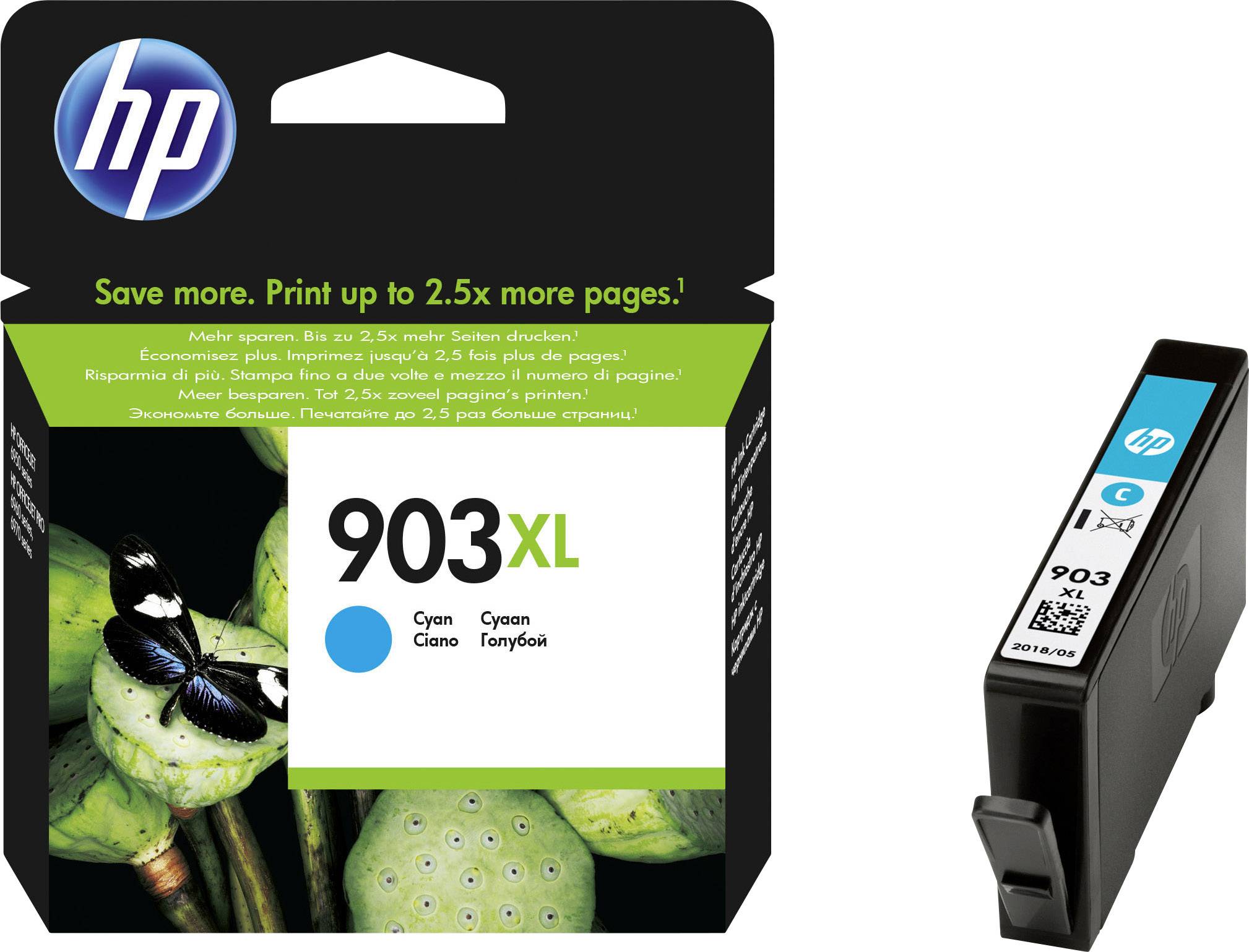 HP 903XL Inktcartridge Origineel Cyaan T6M03AE Inkt