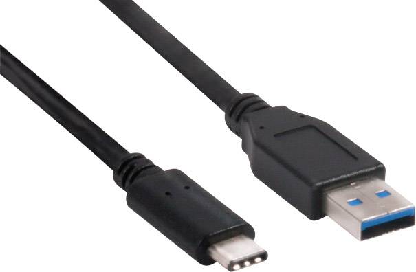 club3D USB-kabel USB 3.2 Gen1 USB-C stekker, USB-A stekker 1.00 m Zwart CAC-1523